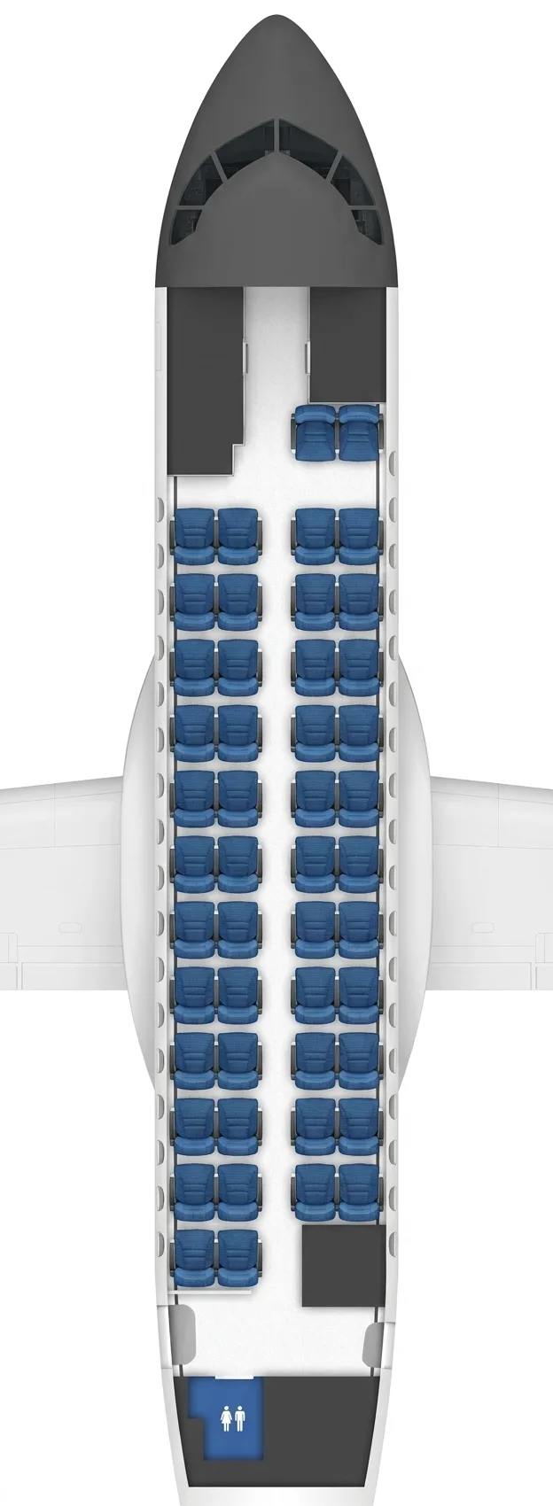 Loganair ATR 42-500 seat map