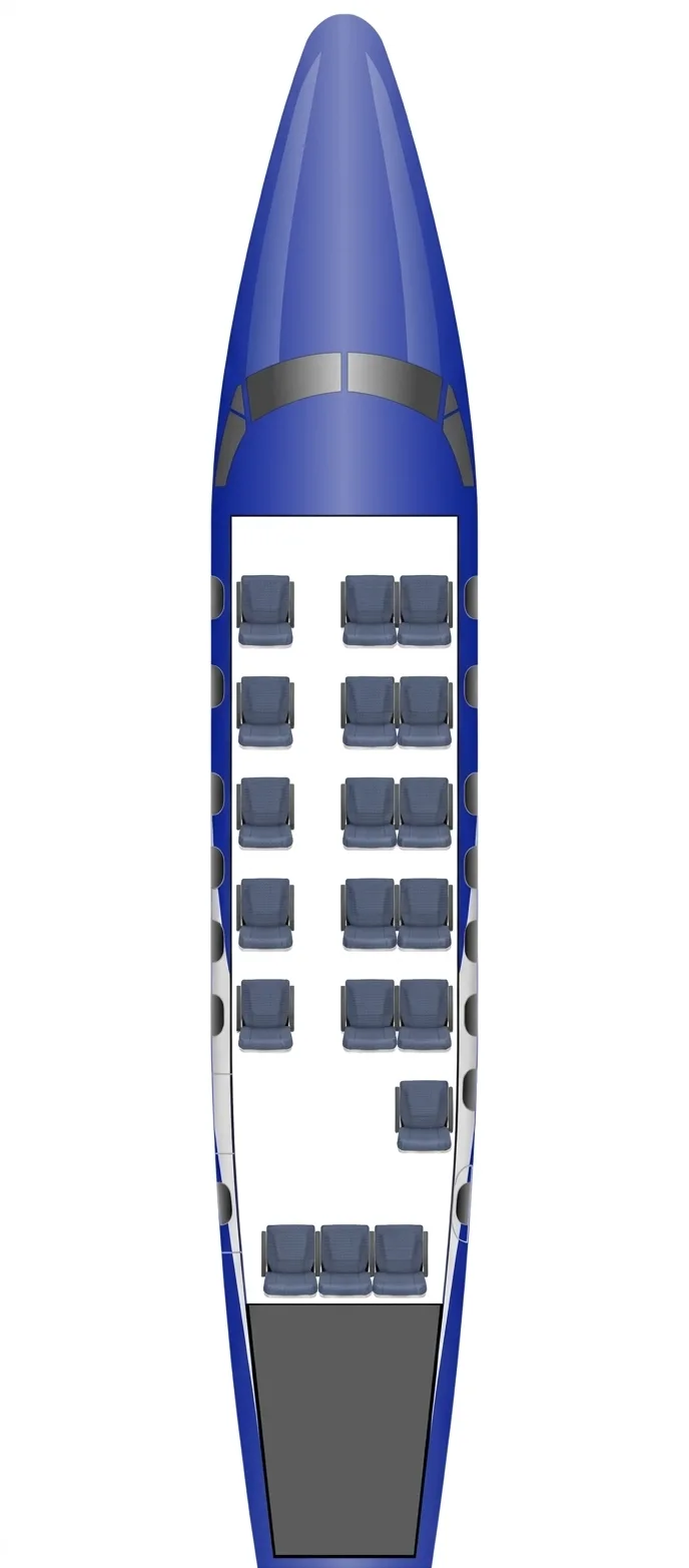 Loganair DHC-6 Twin Otter seat map
