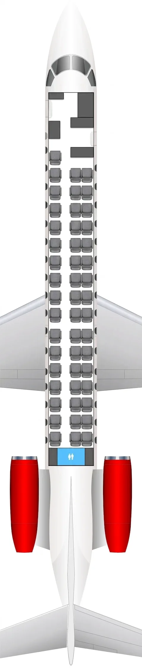 Loganair Embraer 145 seat map