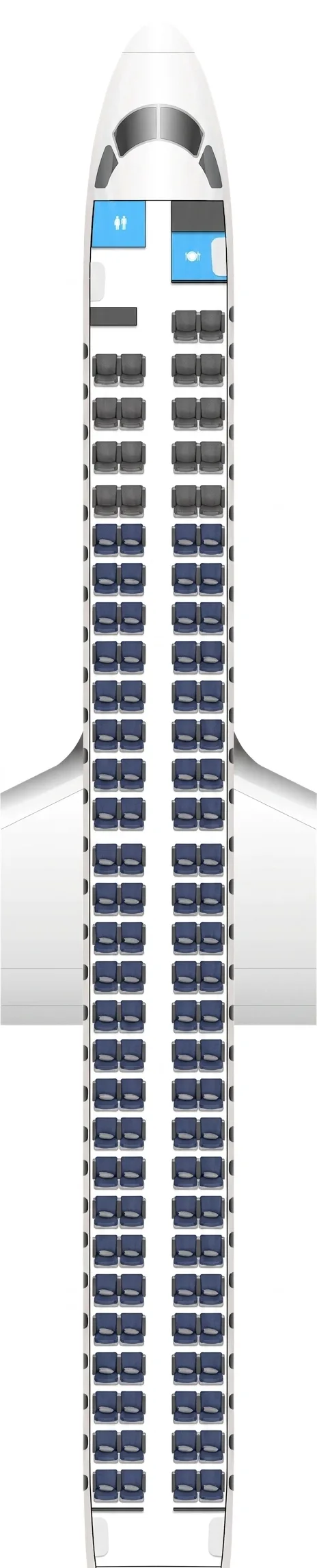 LOT Polish Airlines Embraer 195 seat map