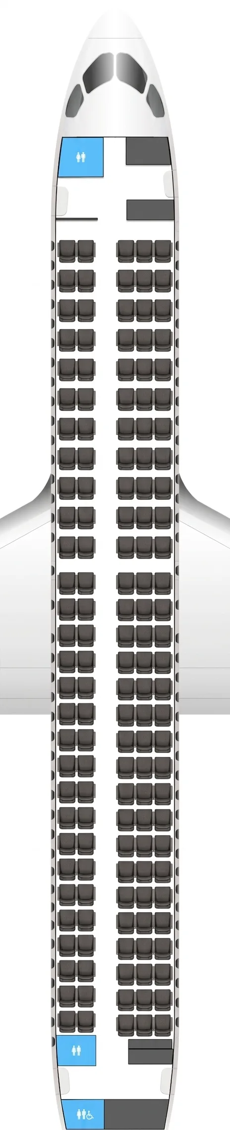 Swiss Airbus A220-300 seat map