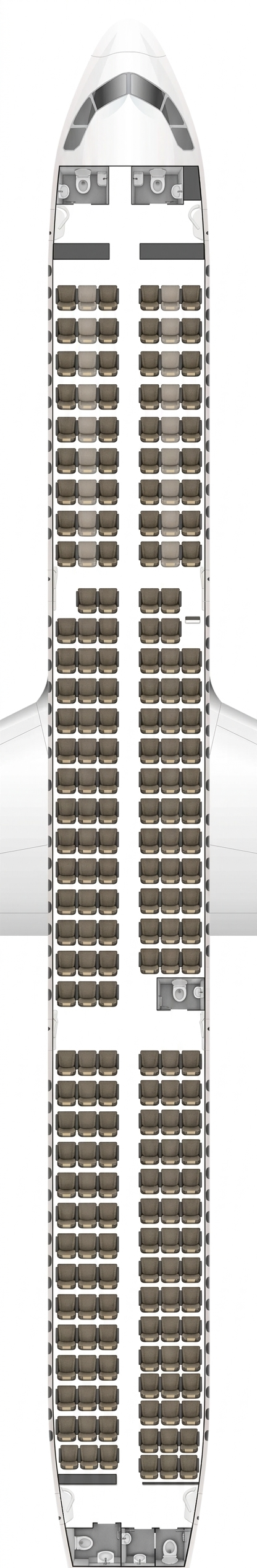 Swiss Airbus A321 seat map