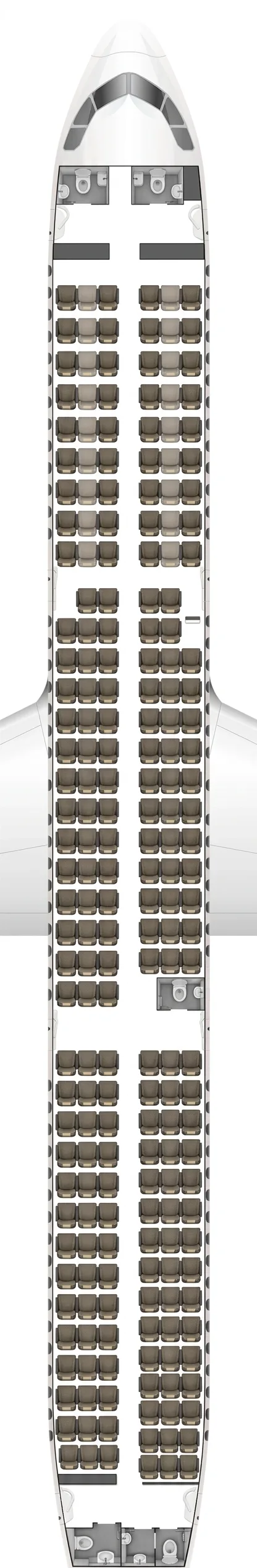 Swiss Airbus A321 seat map