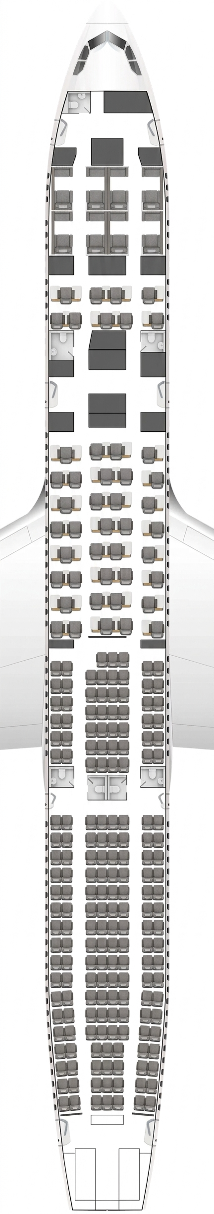 Swiss Airbus A330-300 seat map