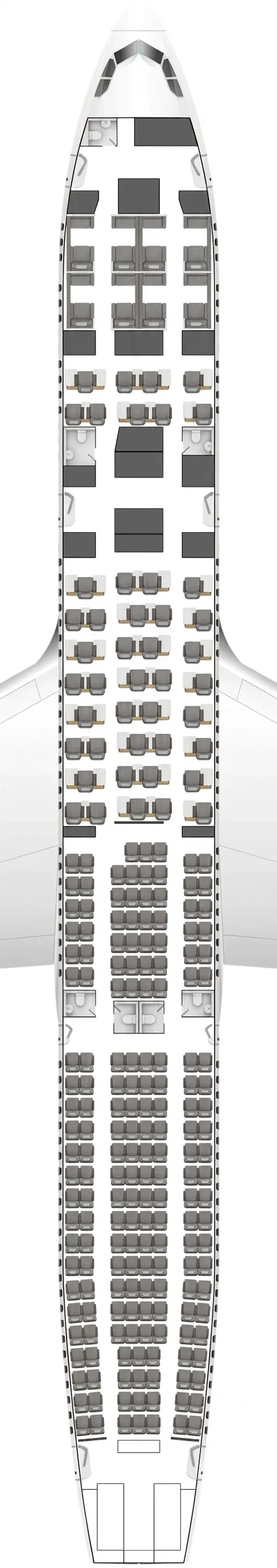 Swiss Airbus A330-300 seat map
