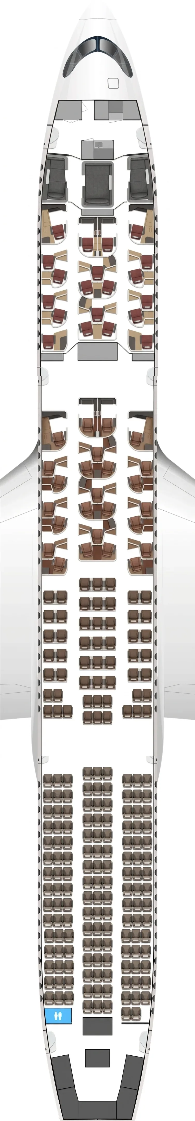 Swiss Airbus A350-900 seat map