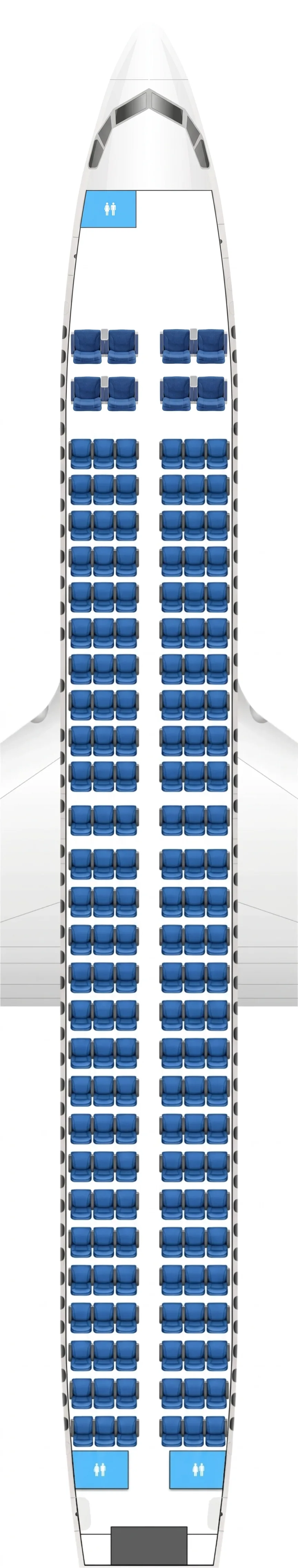 XiamenAir Boeing 737-800 seat map