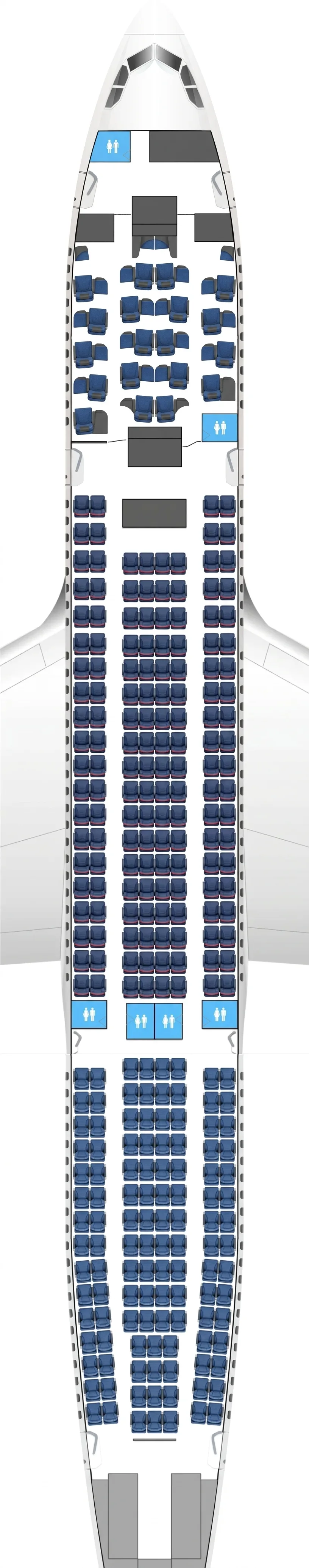 Malaysia Airlines Airbus A330-200 seat map
