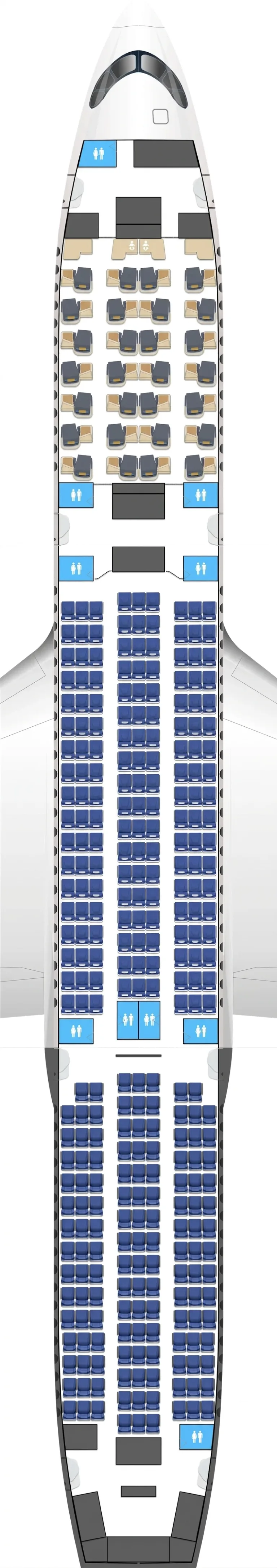 Air Mauritius Airbus A350-900 seat map