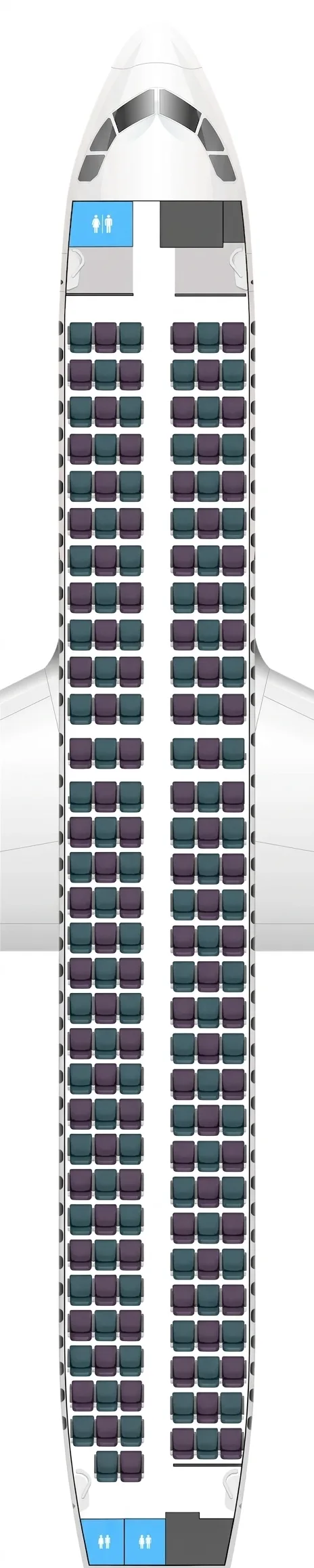 Peach Airbus A320neo seat map