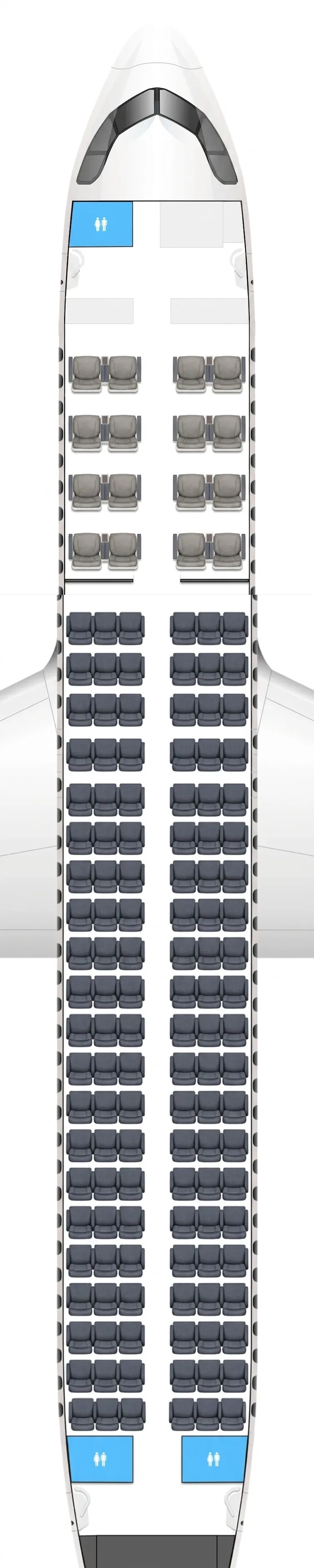 Egyptair Airbus A320neo seat map