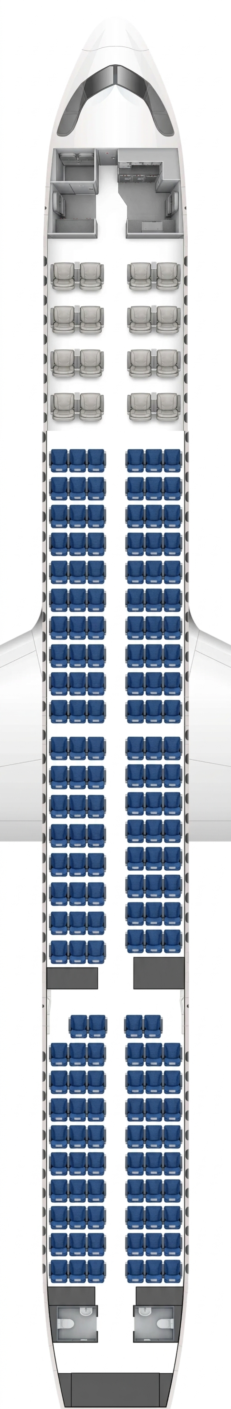 Egyptair Airbus A321neo seat map