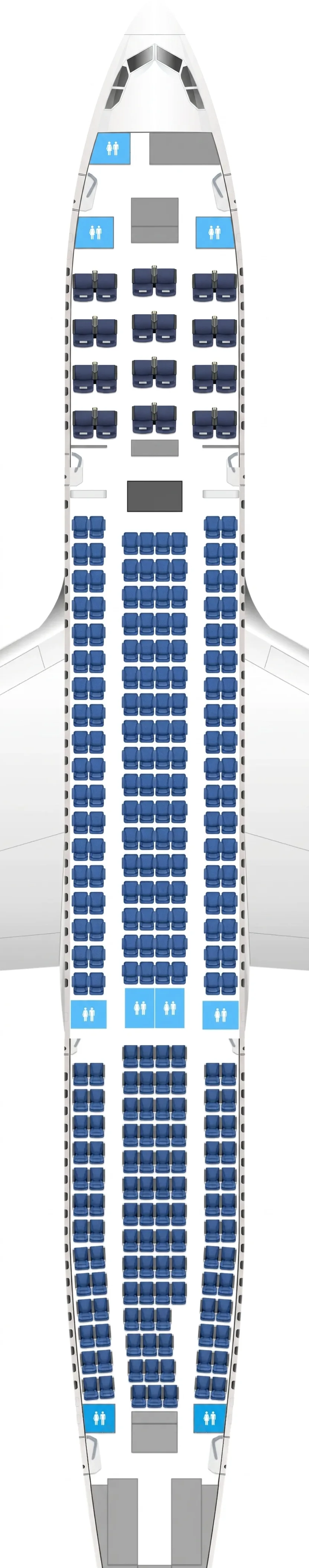 Egyptair Airbus A330-200 seat map