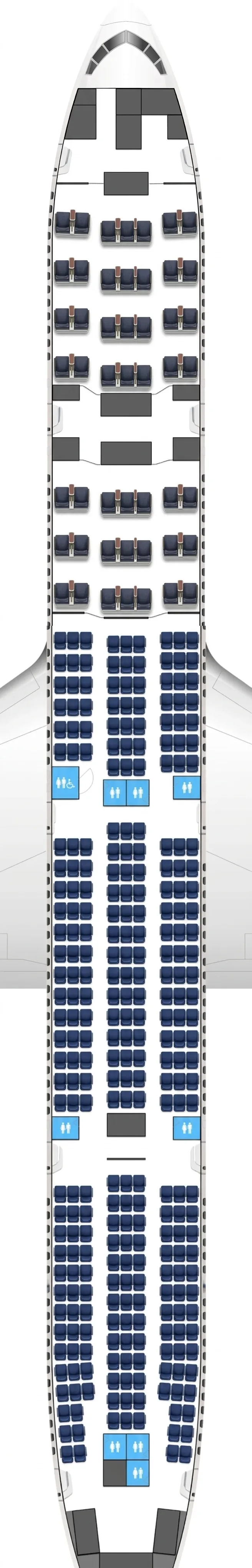 Egyptair Boeing 777-300ER seat map