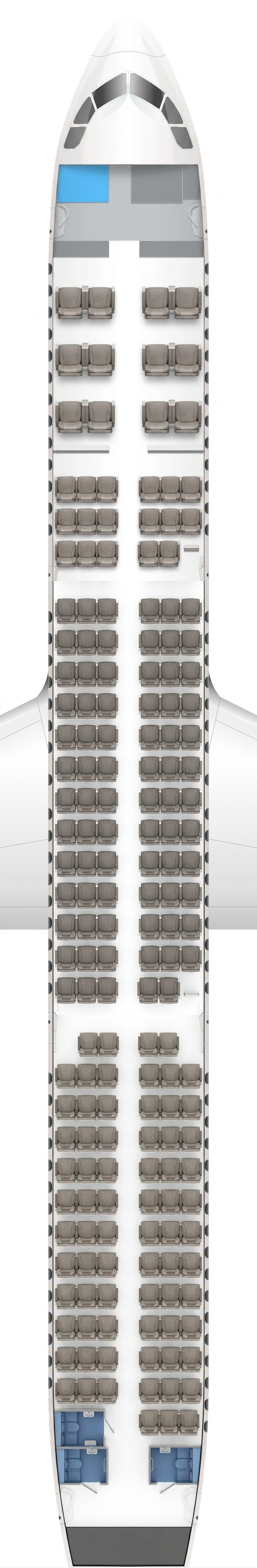 China Eastern Airbus A321 seat map ()