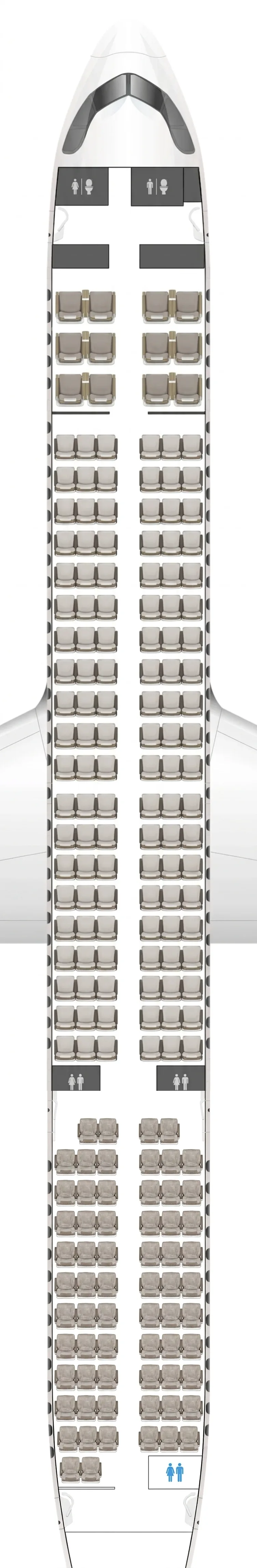 China Eastern Airbus A321neo seat map