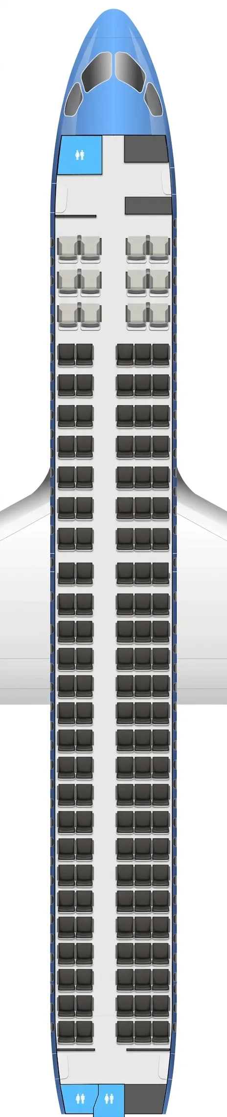 Breeze Airways Airbus A220-300 seat map