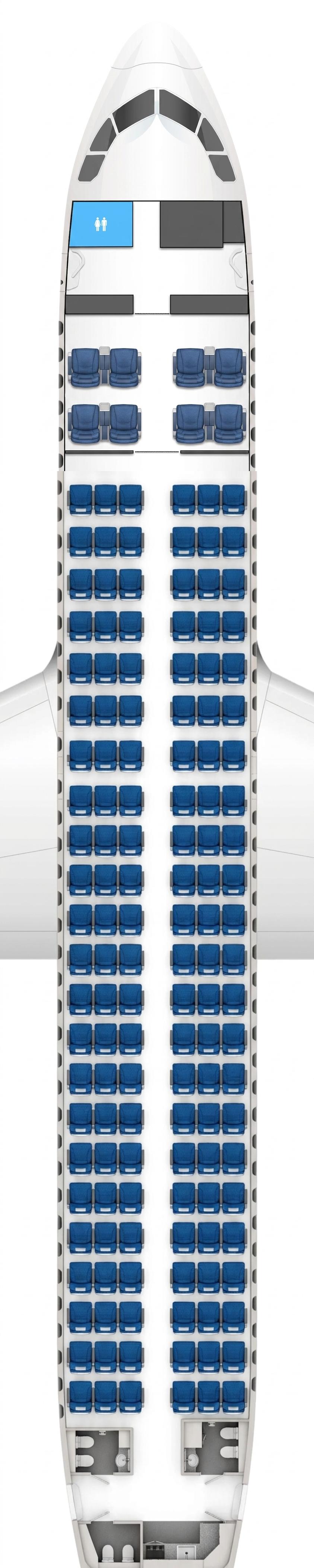 ANA Airbus A320neo seat map ()