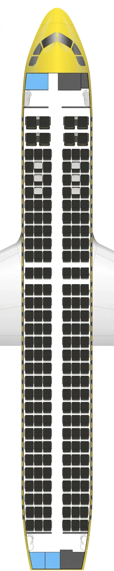 Spirit Airlines Airbus A320 seat map