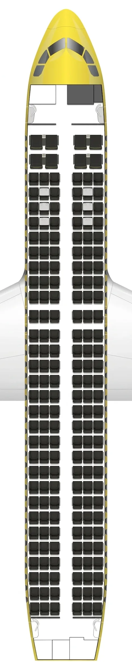 Spirit Airlines Airbus A320neo seat map