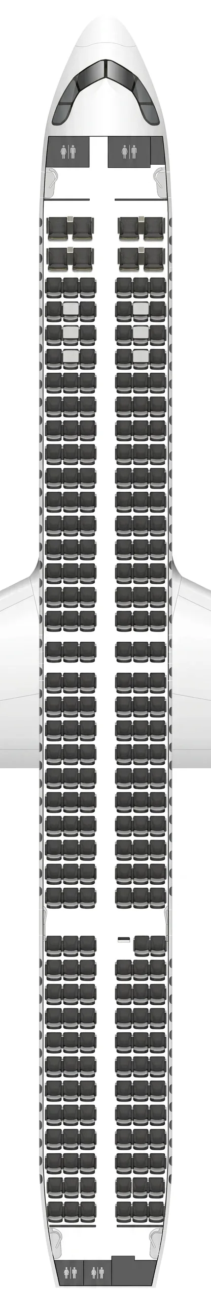 Spirit Airlines Airbus A321neo seat map