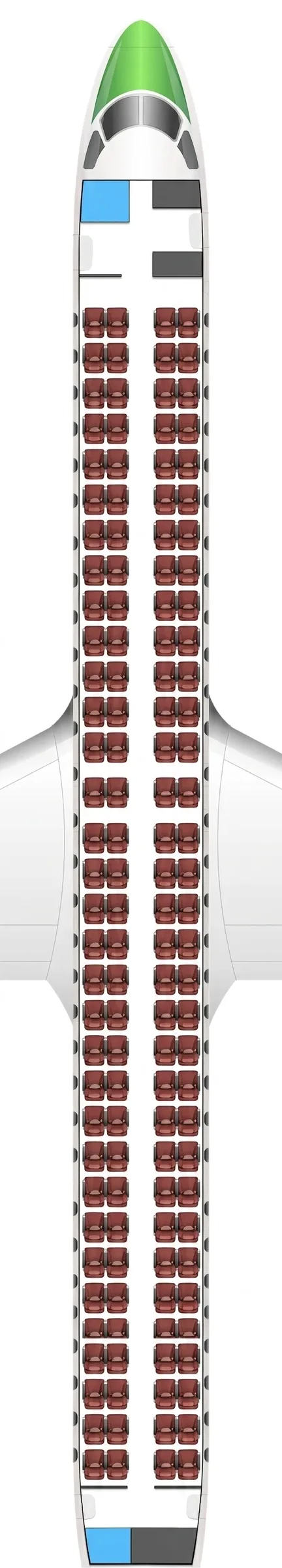 Binter Canarias Embraer 195-E2 seat map