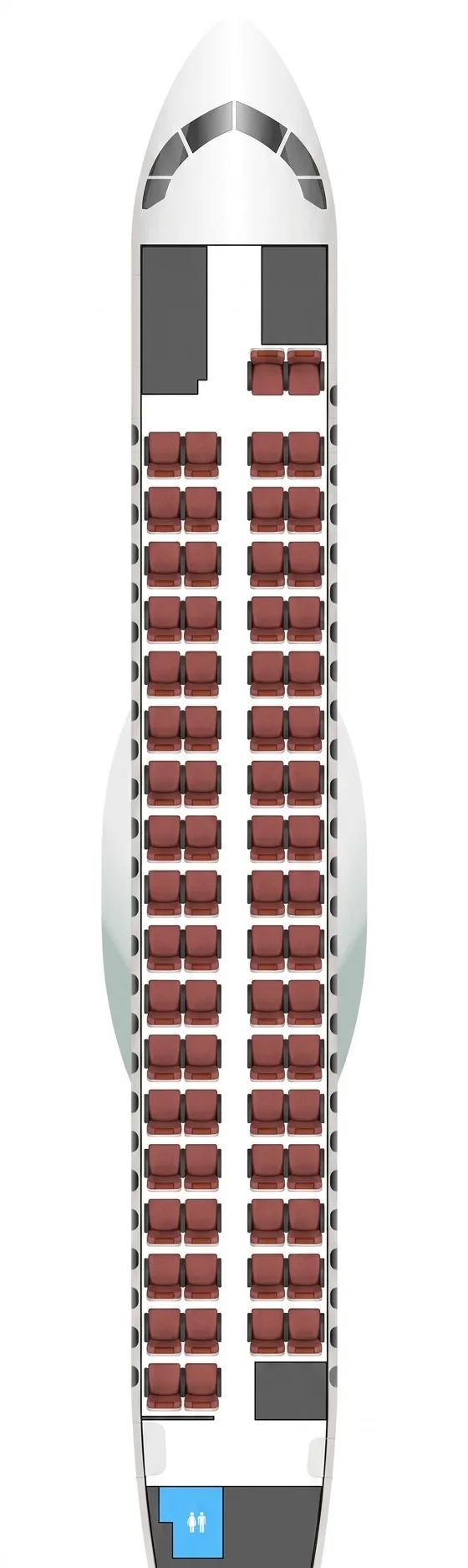 Binter Canarias ATR 72-600 Seat Map · SeatInfo