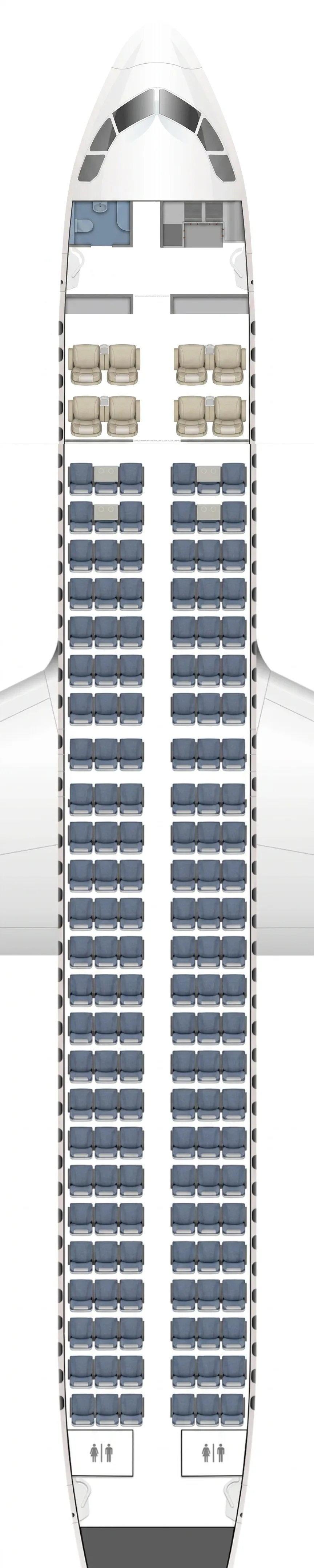 Air Macau Airbus A320 seat map