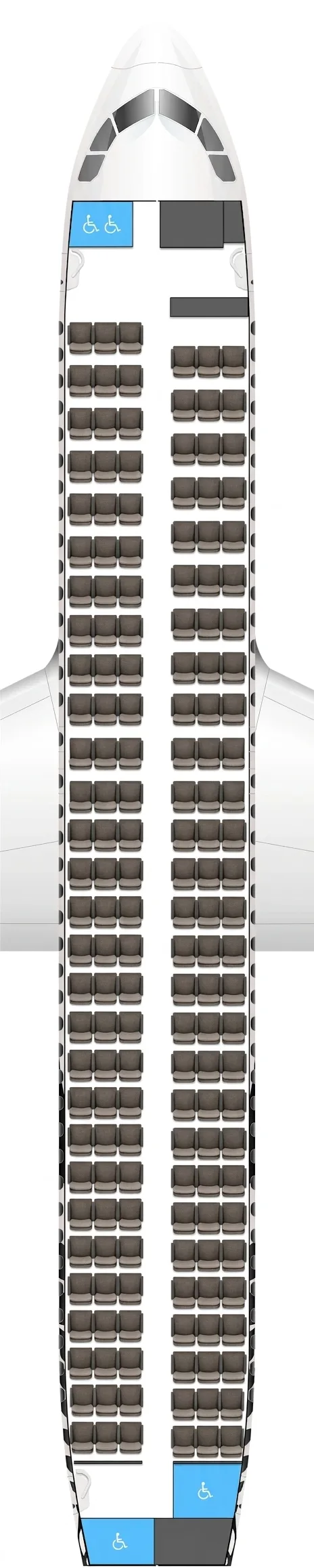 Air New Zealand Airbus A320 seat map