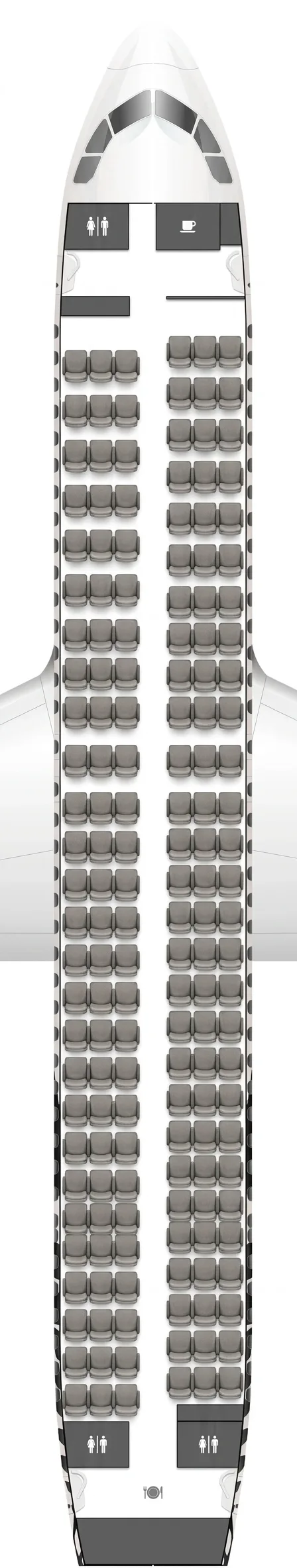 Air New Zealand Airbus A320neo seat map