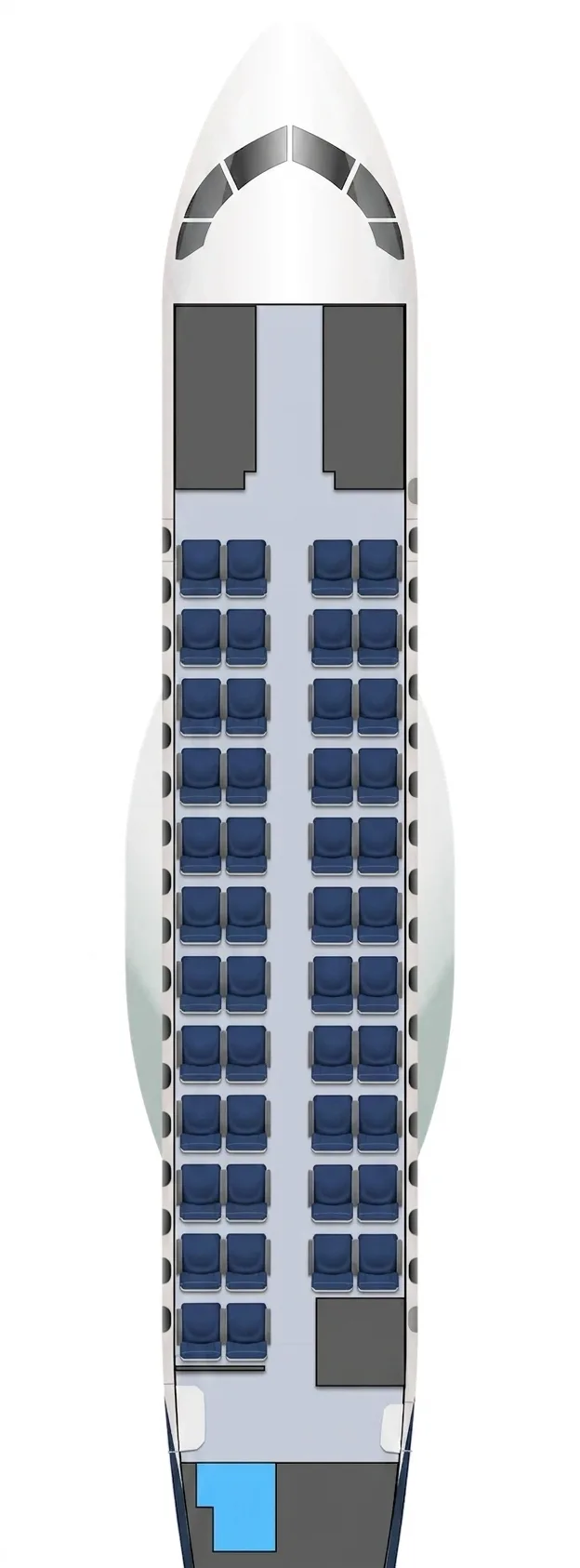 Olympic Air ATR 42-600 seat map