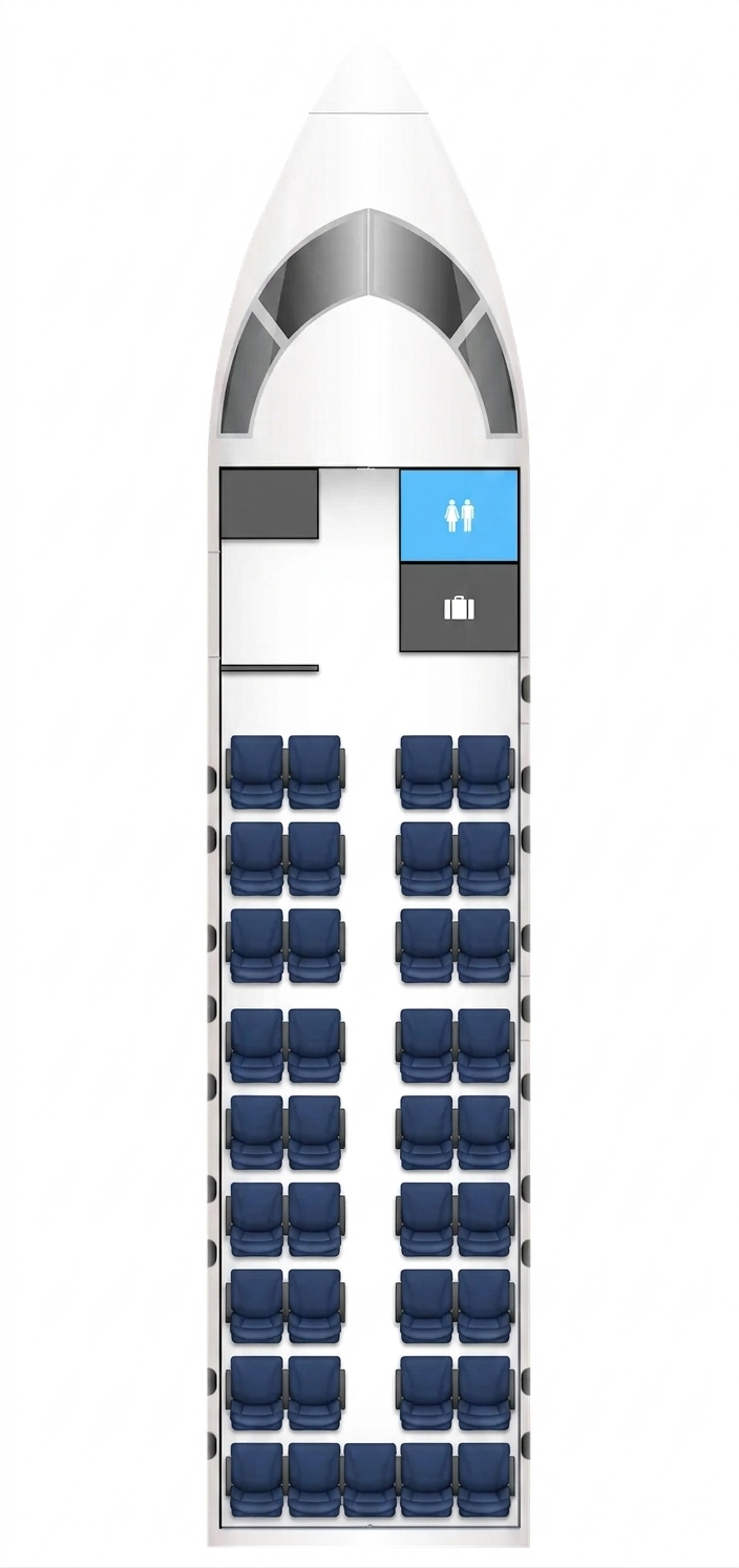 Olympic Air DHC Dash 8-100 seat map