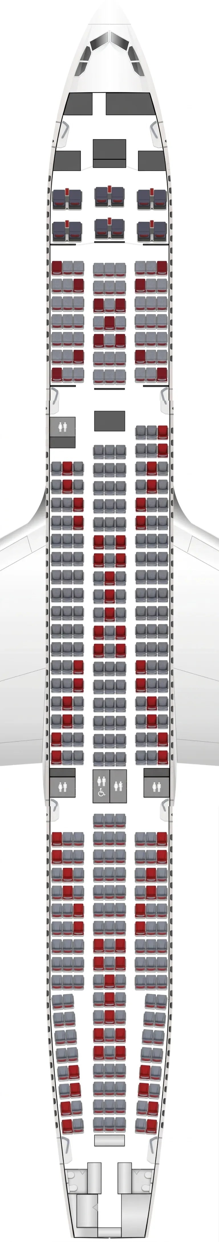 Batik Air Airbus A330-300 seat map