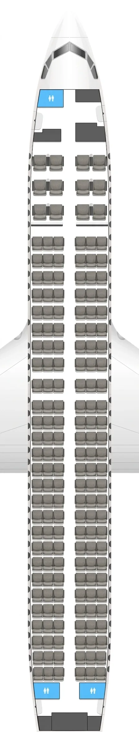 Mongolian Airlines Boeing 737-800 seat map