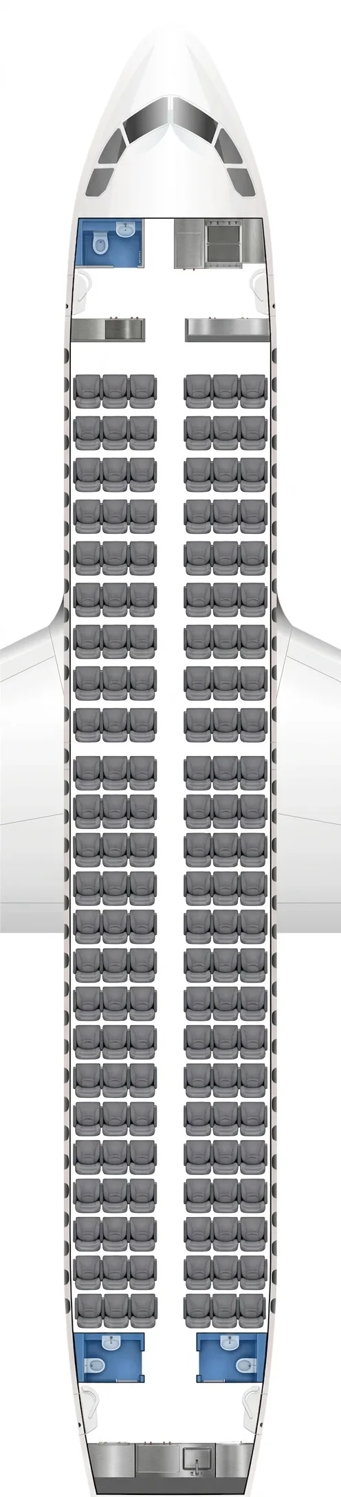 Croatia Airlines Airbus A319 seat map