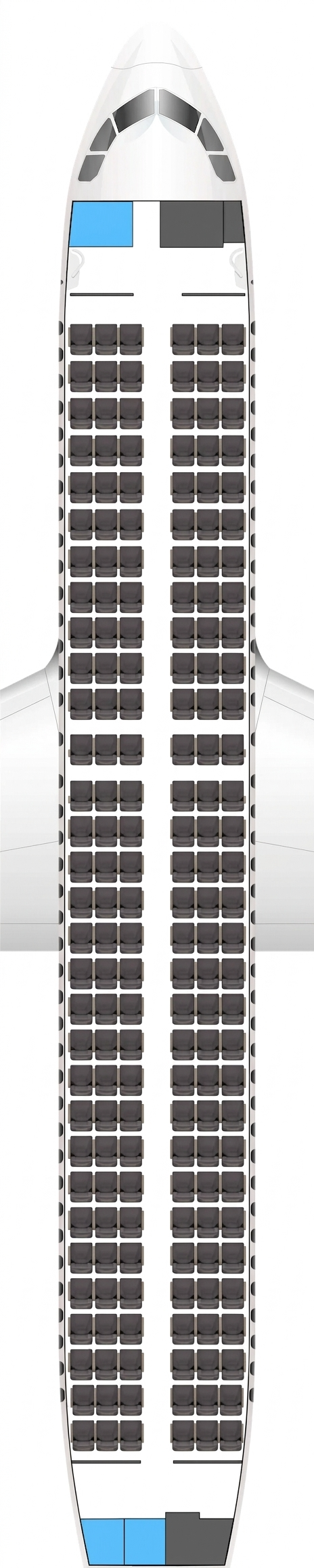 Pegasus Airlines Airbus A320 seat map
