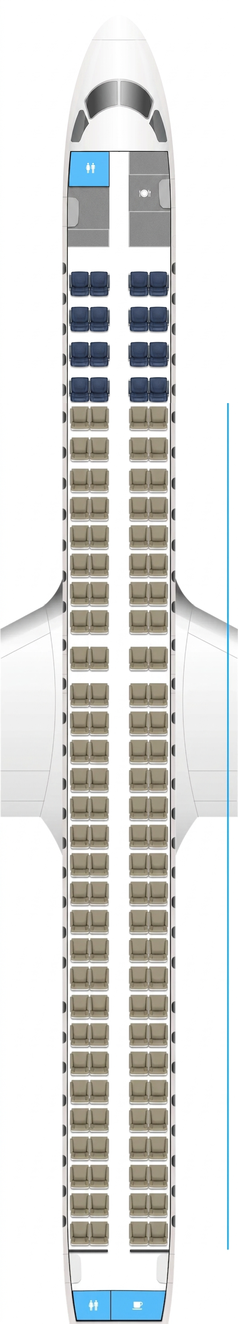 Porter Airlines Embraer 195-E2 seat map