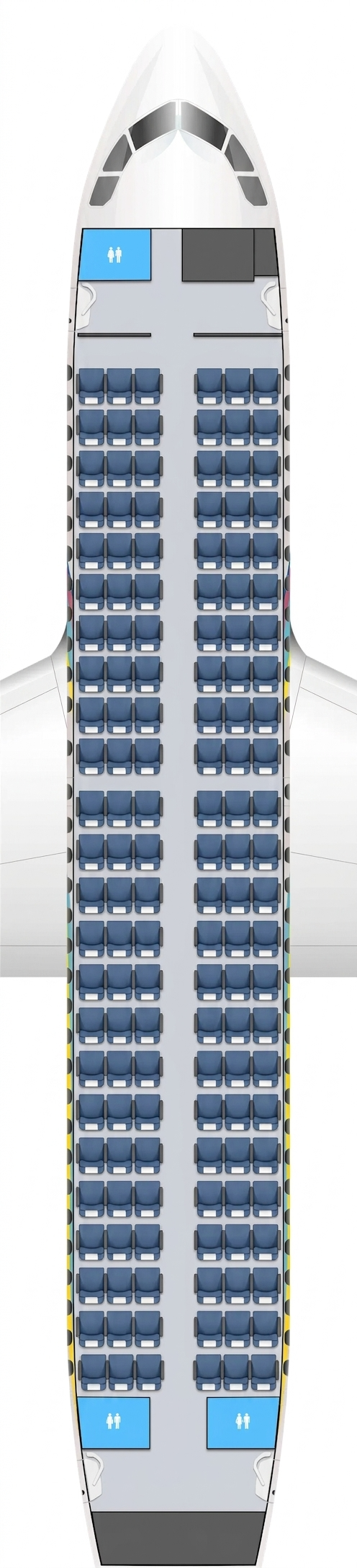 Bangkok Airways Airbus A319 seat map