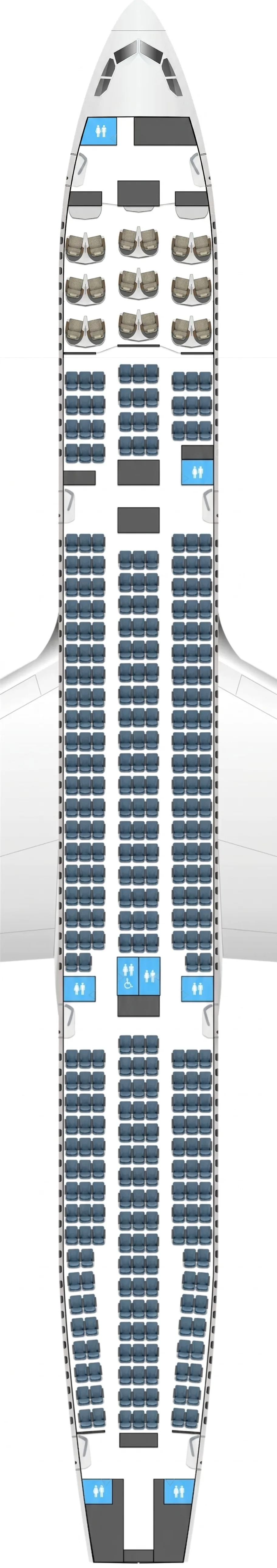 Philippine Airlines Airbus A330-300 seat map