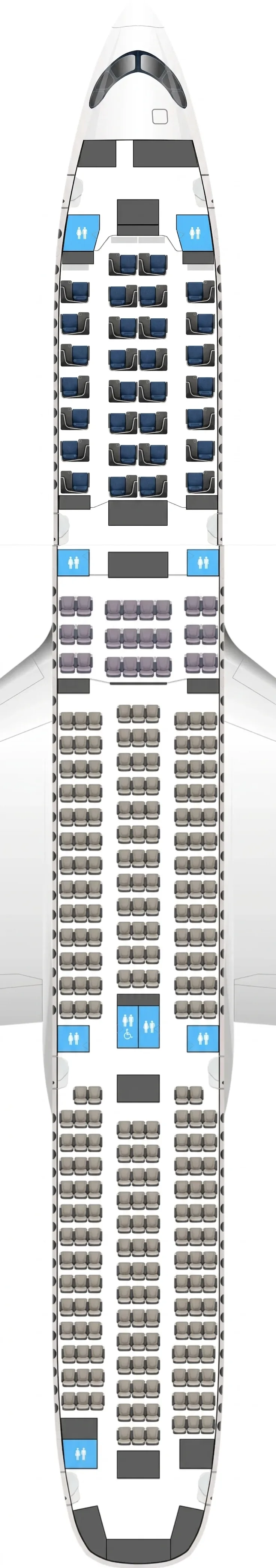Philippine Airlines Airbus A350-900 seat map