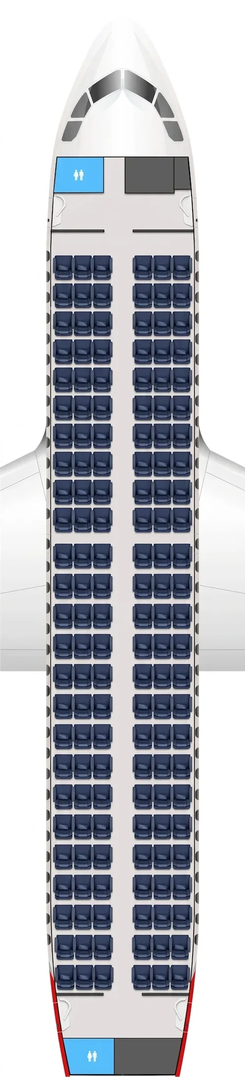 Qantas Airbus A319 seat map