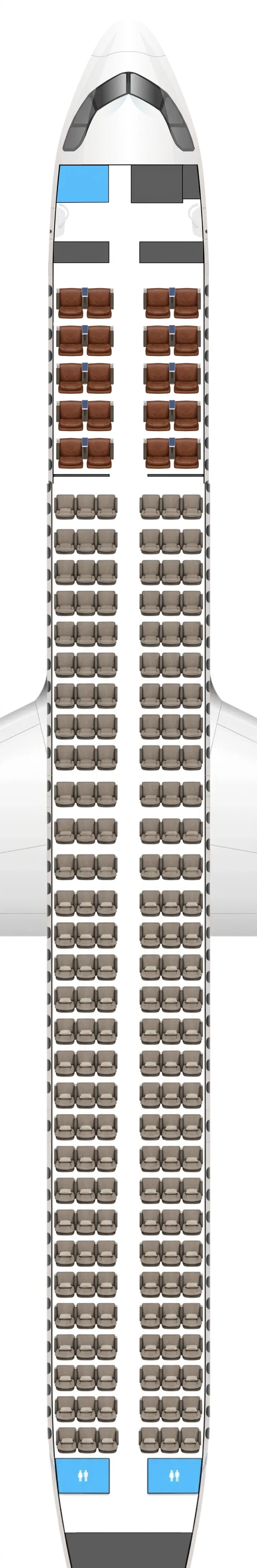 Qantas Airbus A321XLR seat map