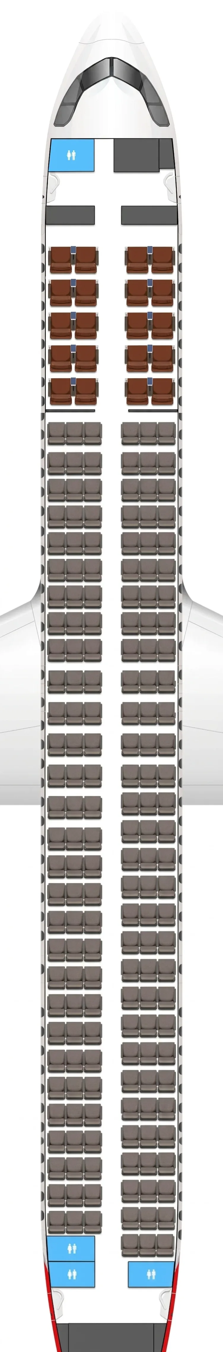 Qantas Airbus A321XLR seat map