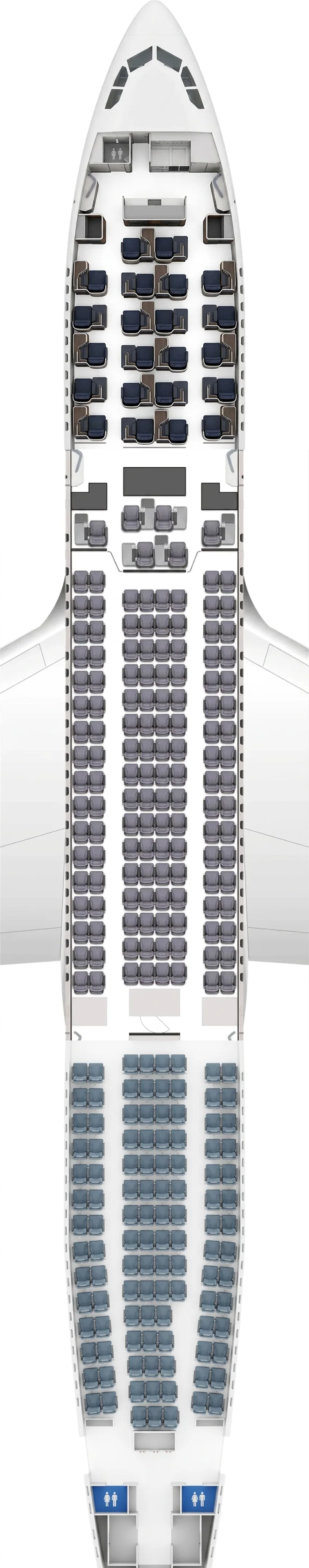Qantas Airbus A330-200 seat map