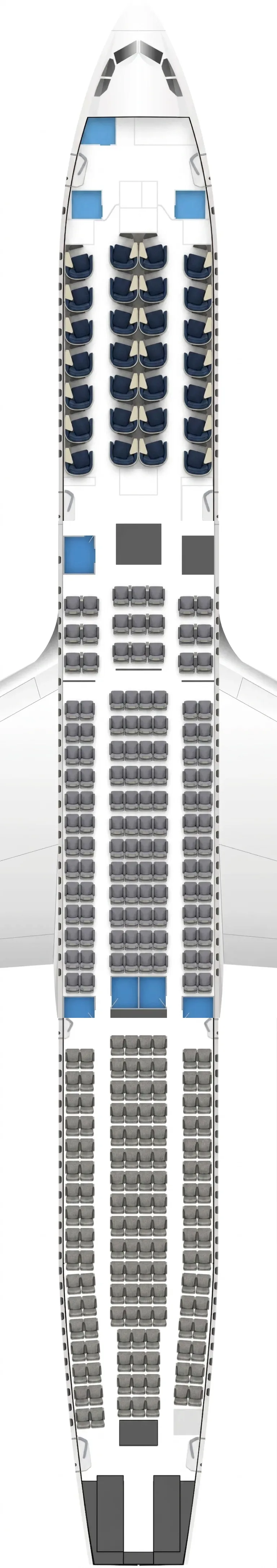 Qantas Airbus A330-300 seat map