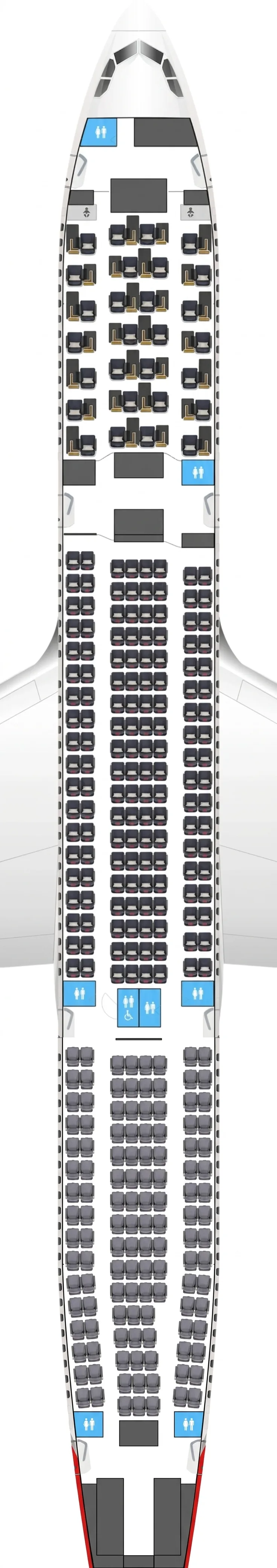 Qantas Airbus A330-300 seat map