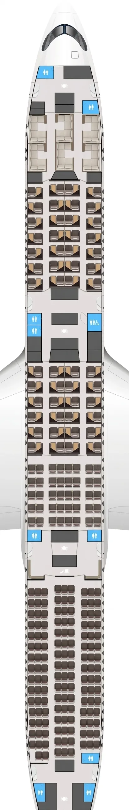 Qantas Airbus A350-1000ULR seat map