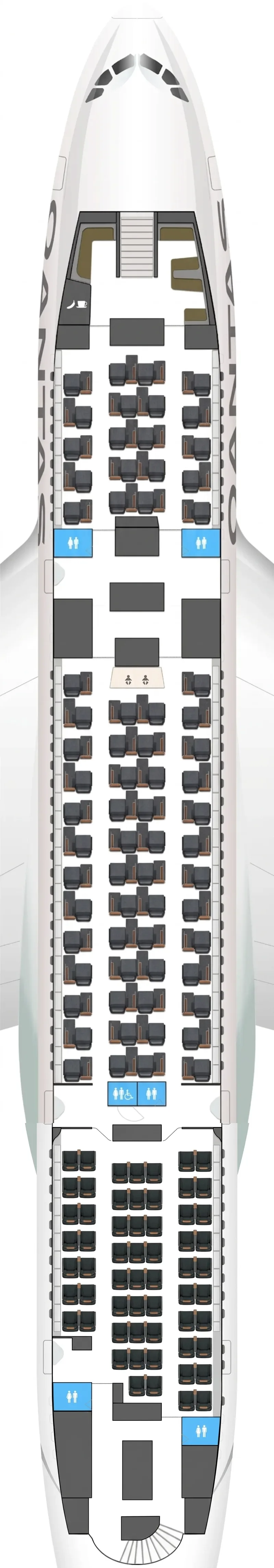 Qantas Airbus A380-800 seat map