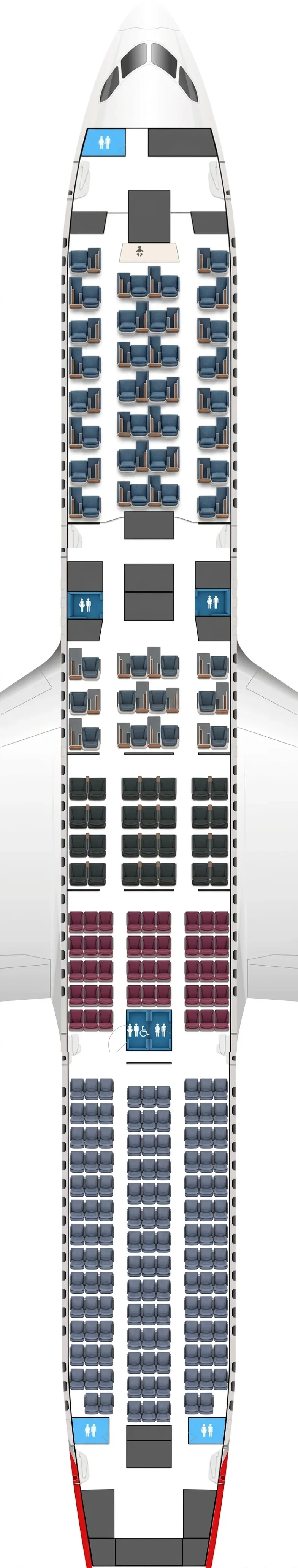 Qantas Boeing 787-9 seat map