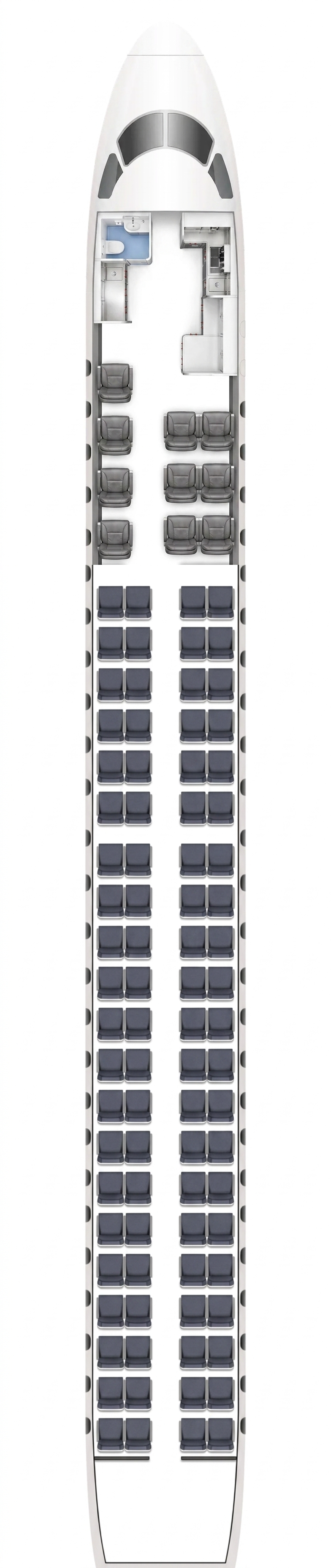 Qantas Embraer 190 seat map
